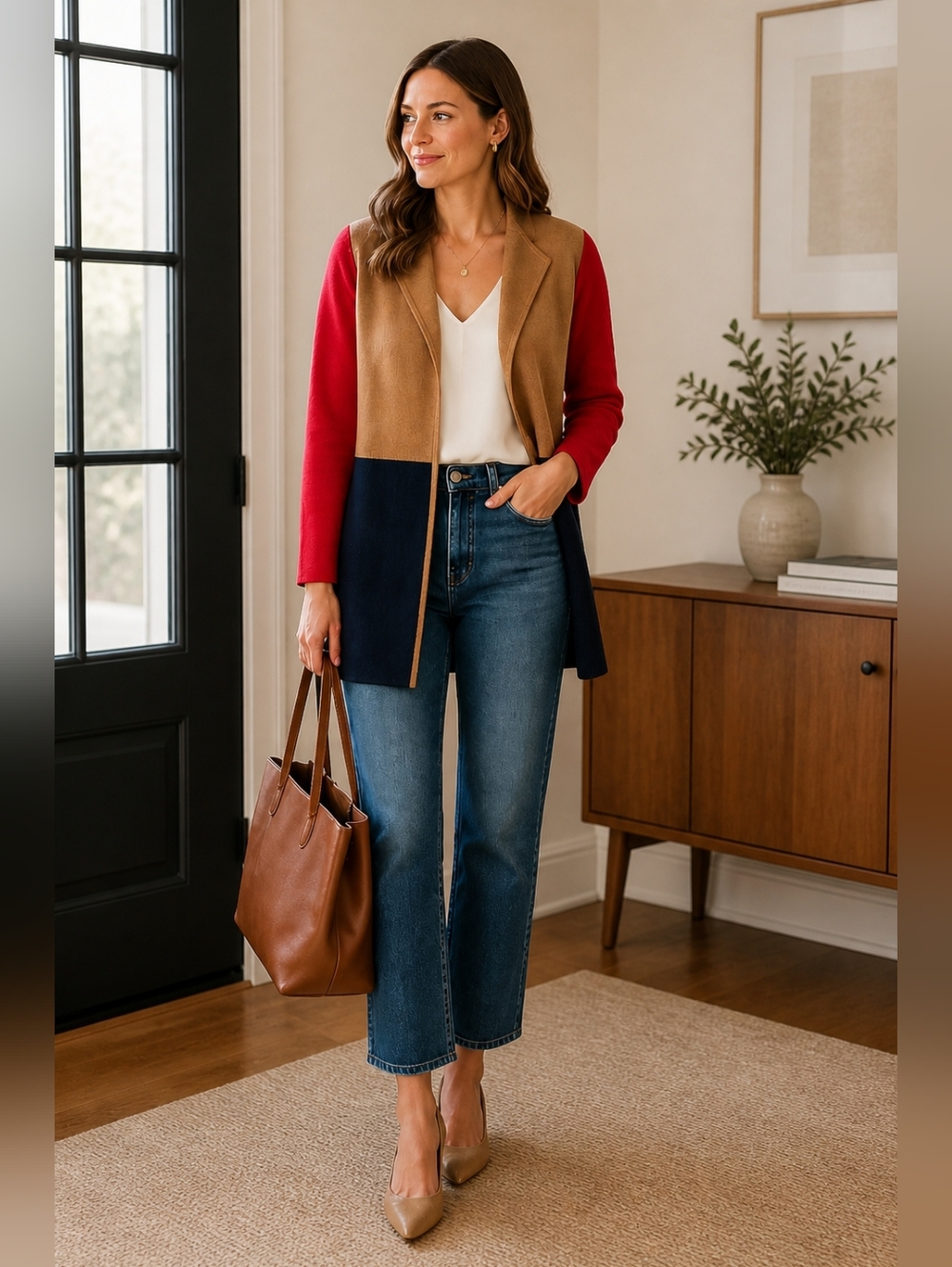 J.Crew Colorblock Vanessa Sweater-Jacket